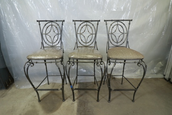3 Metal Bar Chairs