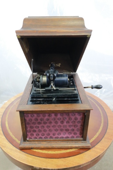 Antique Edison Reel Player in Oak Case