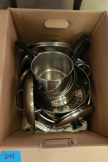 Box of Cuisinart Pans