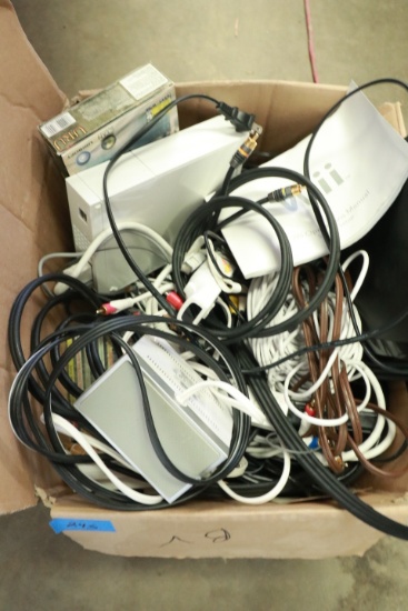 Box of Assorted Game Consoles & eletronics