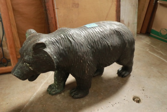 Cast Metal Bear Statue