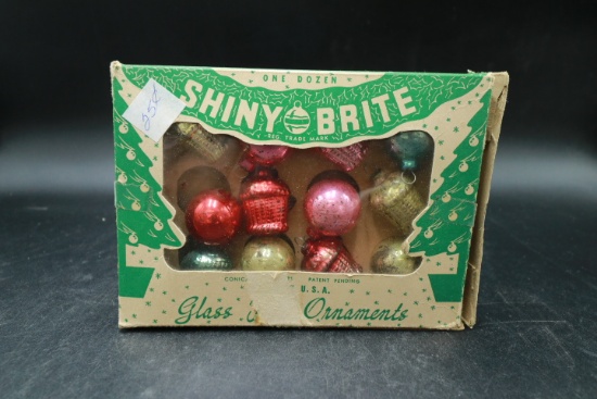 Box of Antique Shiny Brite Ornaments