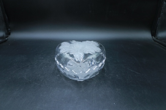 Glass Covered Heart Dish