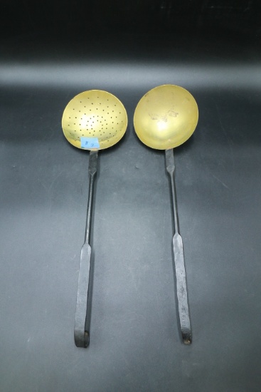 Pair of Brass & Iron Ladles