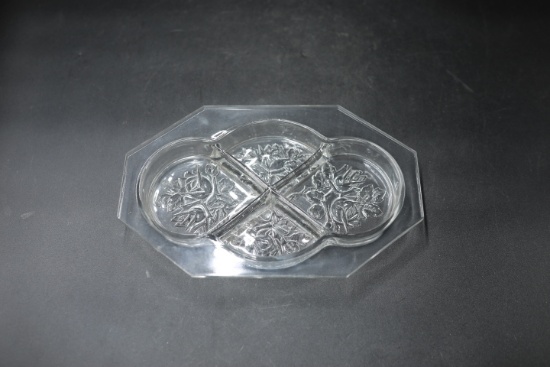 Divided Glass Tray