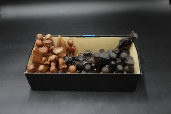 Set of Wooden Chess Pieces
