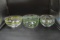 3 Glass Christmas Bowls