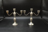 Pair of Weighted Sterling Silver Candlesticks