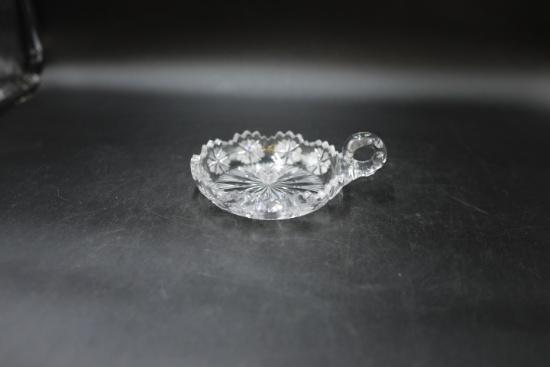 Cut Etched Glass Nappy