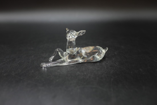 Glass Deer Figurine