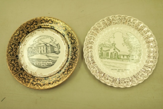 Saint Pauls Episcopal Church Plate & Oakland Baptist Church Plate
