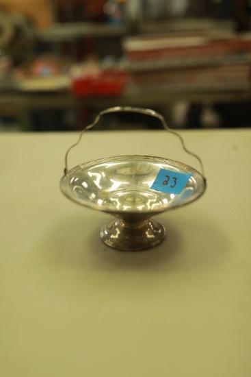 Sterling Silver Weighted Handled Basket