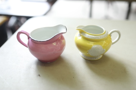 2 Porcelain Cream Pitchers