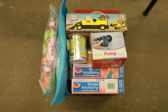 Box of Assorted New Toys