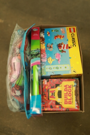 Box of Assorted New Toys