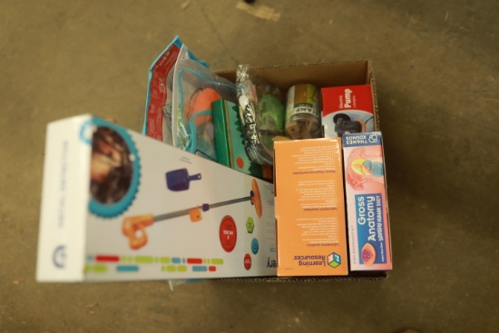 Box of Assorted New Toys