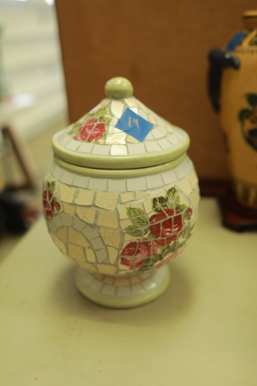 Tile Covered Jar