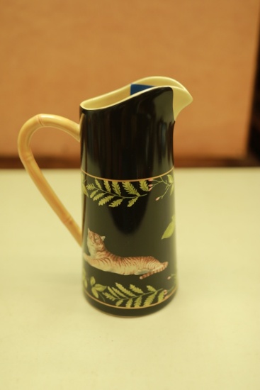 Porcelain Pitcher with Animal Design