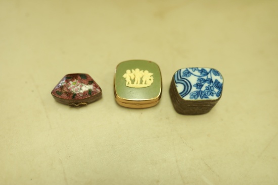 3 Small Trinket Boxes