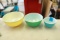 3 Vintage Pyrex Mixing Bowls