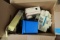 Box of Assorted Model Train Accessories