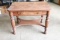 Antique Oak Library Table with Drawer