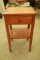 Wood Nightstand with Single Drawer