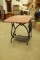 Cherry Drop Leaf Table with Sewing machine Base