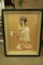 Asian Geisha Girl Art in Shadow Box Frame