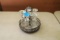 Silverplated Tray & 5 Stems