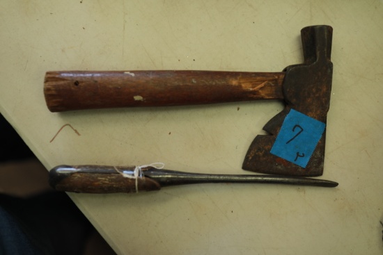 Antique Screwdriver & Hatchet