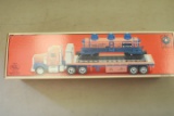Lionel Flatbed Toy Truck & 3 Dome Tank Car