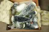 Box of Christmas Village Trees