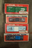 4 Lionel Train Cars
