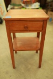 Wood Nightstand with Single Drawer