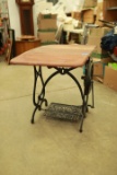 Cherry Drop Leaf Table with Sewing machine Base