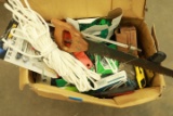 Box of Assorted Tools, Nails & hardware