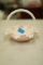 Fenton Pink Milk Glass Basket