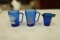 3 Cobalt Glass Pieces