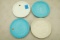 4 Fenton Satin Glass Commemorative Plates