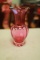 Mikasa Cranberry Glass Vase