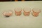 4 Pink Depression Glass Pieces