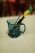 Cobalt Glass Mug & Glass Stir Sticks
