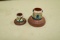 2 Pottery Match Holders
