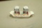 Vintage Salt & Pepper Shakers on Tray