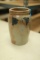 Antique Blue Glazed Crock