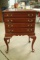 Cherry Finish Queen Anne Style Silver Chest
