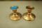 Pair of Pickard Gold Wash Candlesticks