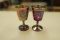 Pair of Bicentennial Indiana Glass Stems