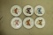 6 Porcelain Bavarian Butterfly Plates
